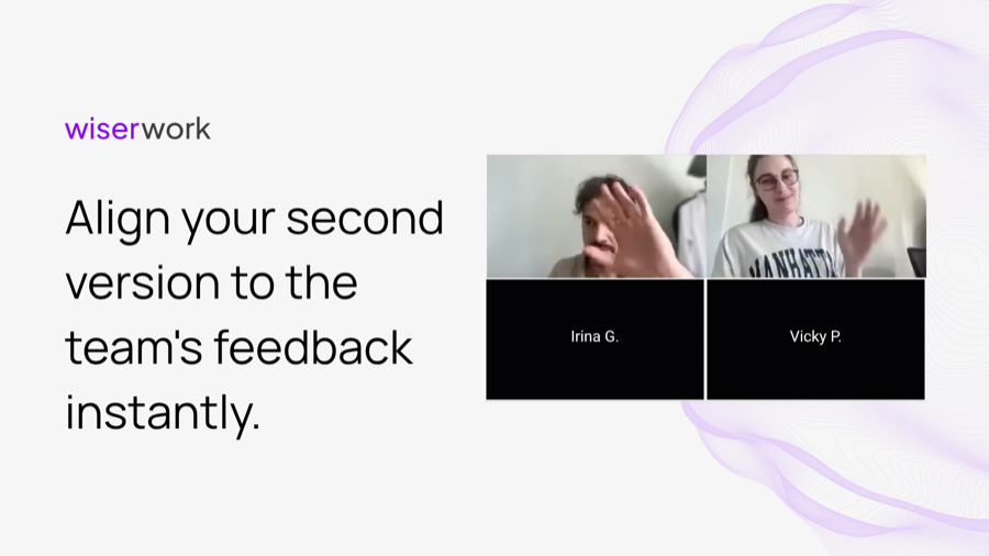 Wiserwork turning a feedback meeting into a finished design asset